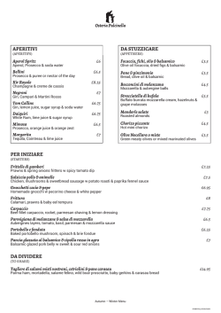 Download Dinner Menu - Osteria Pulcinella