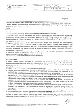 Avviso per la selezione di n. 6 partecipanti a flussi