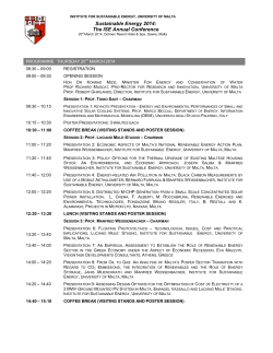 Conference Programme 20 Mar 2014