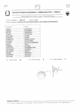 CLASSI TERZE a.s. 2014-2015