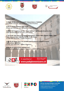 il programma della giornata
