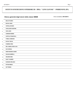 Elenco generale degli alunni della classe 5MSM