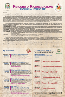 i PERCORSI DI RICONCILIAZIONE