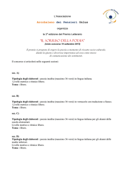 Il Sorriso della Poesia (3a Ed.2014) BANDO