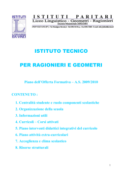 P.O.F. 2009/2010 Istituto Tecnico - Istituti Paritari Leonardo Da Vinci