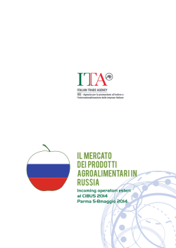 IL MERCATO DEI PRODOTTI AGROALIMENTARI IN RUSSIA