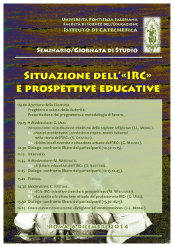 Seminario IRC. Dic 2014 - Rivista di pedagogia religiosa