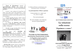 Scarica il pieghevole di LE RELAZIONI SULLA SCENA 2014-2015