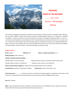 Scarica il PDF con le informazioni sulla escursione sul Balcani
