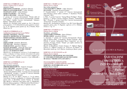 calendario XXII Stagione 2014-2015 - PadovaCultura