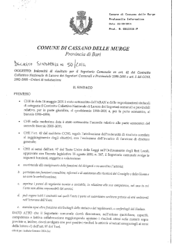 Decreto Sindacale n.50-2014 - Comune di Cassano delle Murge