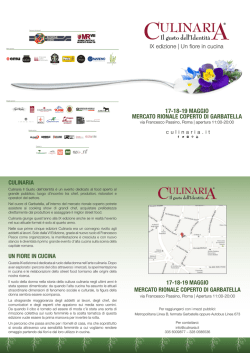 Download the program of the IX Edition of Culinary