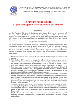 Investire nella scuola