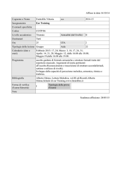 Ear Training - Conservatorio Antonio Vivaldi