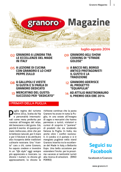 Granoro Magazine Luglio