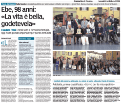 Ebe, 98 anni: - La Festa dei Nonni