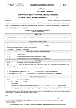 Dichiarazione accompagnamento prodotto