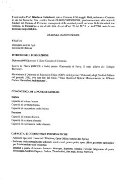 Curriculum vitae - Comune di Cremona