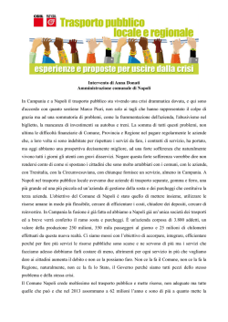 Intervento di Anna Donati Amministrazione comunale di
