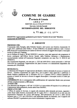 graduatoria cantieri servizio
