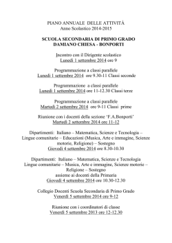 Piano delle attività Medie 2014-2015