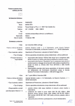 Cognome - Università degli Studi di Messina