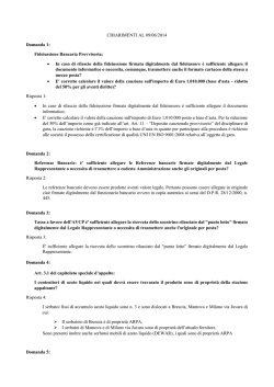 Chiarimenti al 10/06/2014