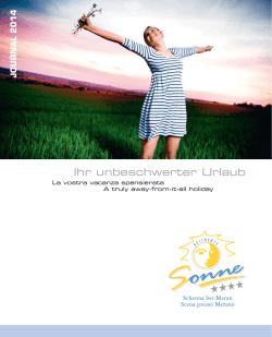 Ihr unbeschwerter Urlaub - Residence Sonne