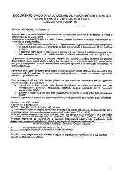 documento unico di valutazione dei rischi