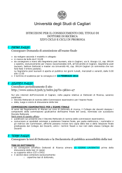 istruzioni - Università degli studi di Cagliari.