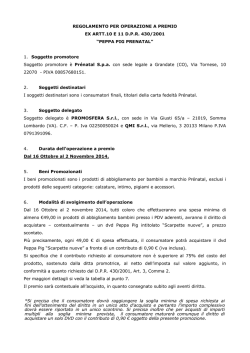 REGOLAMENTO PER OPERAZIONE A PREMIO