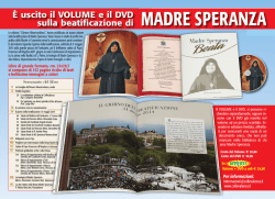 &Egrave; uscito il VOLUME e il DVD sulla beatificazione di MADRE