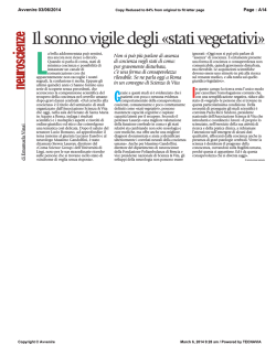 Il sonno vigile degli &laquo;stati vegetativi&raquo;