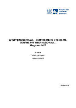 Gruppi industriali 2013 - Associazione Industriale Bresciana