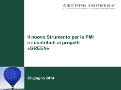 Luca Pellizzato - EU Project Manager GRUPPO IMPRESA