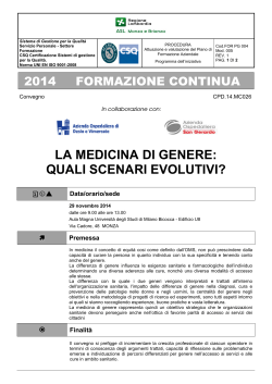 la medicina di genere - Ospedale Maggiore Policlinico