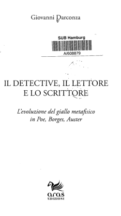 IL DETECTIVE, IL LETTORE E LO SCRITTORE aras