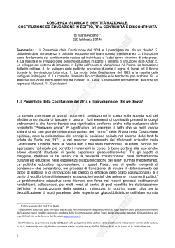 M. Albano - Forum di Quaderni Costituzionali