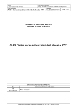 All-010 Indice storico delle revisioni degli allegati al DVR rev 00