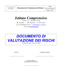 Istituto Comprensivo DOCUMENTO DI VALUTAZIONE DEI RISCHI