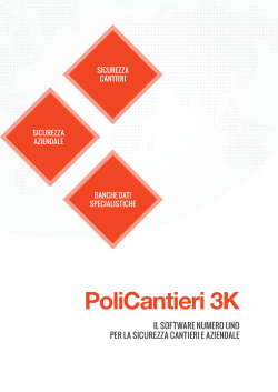 PoliCantieri 3K - Il software per la Sicurezza Cantieri e