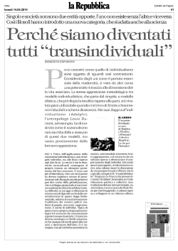 Perch siamo diventati tutti "transindividuali"