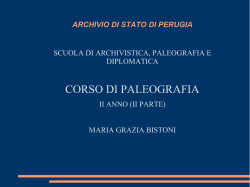 la visigotica - Archivio di Stato di Perugia