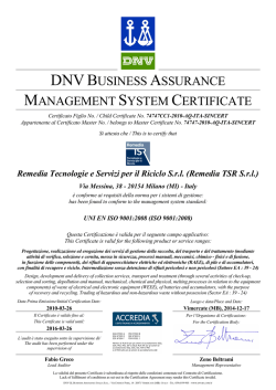 Certificazione ISO 9001