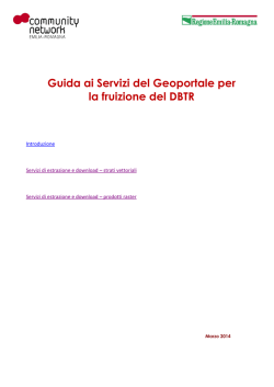 Guida ai Servizi del Geoportale per la fruizione del DBTR