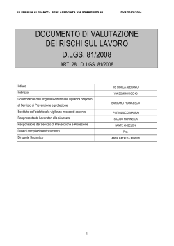 Documento di valutazione rischi - sede via Sommovigo