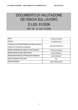 Documento di valutazione rischi - sede via Sommovigo