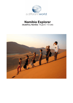 NAMIBIA EXPLORER day by day