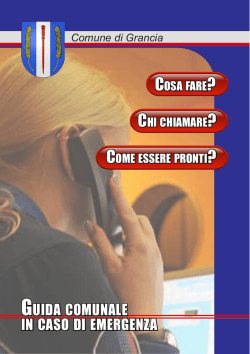 GUIDA COMUNALE IN CASO DI EMERGENZA