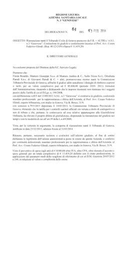 DELIBERAZIONEN. 64 DEL W3 FEB. 2014